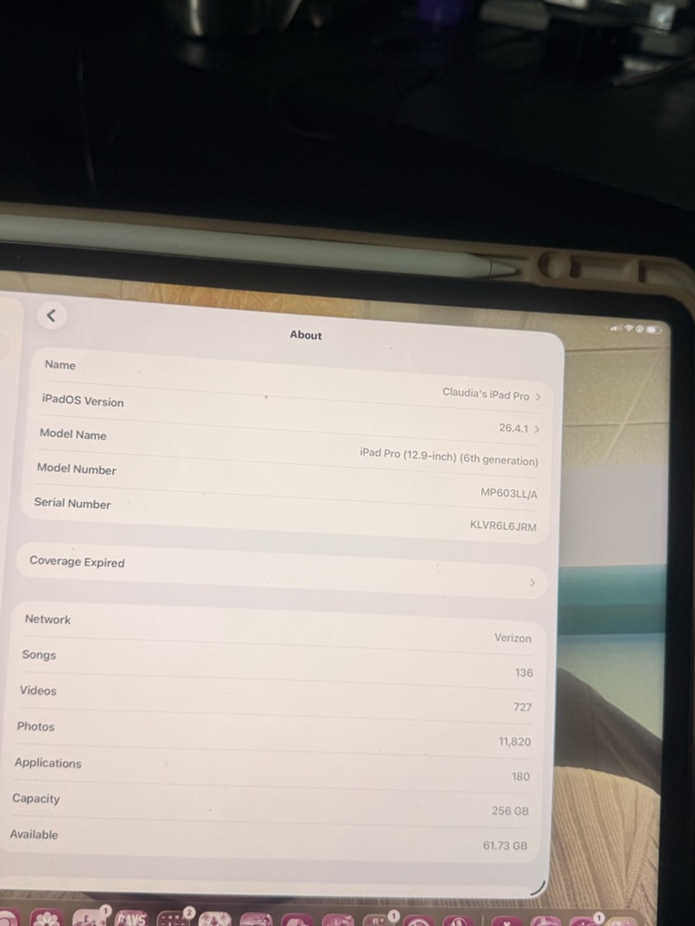 Apple iPad 6th gen 12.9 256 gb